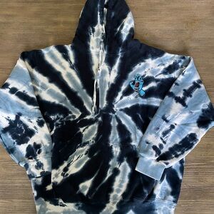 Santa Cruz Skateboards Blue Tie-Dye Hoodie